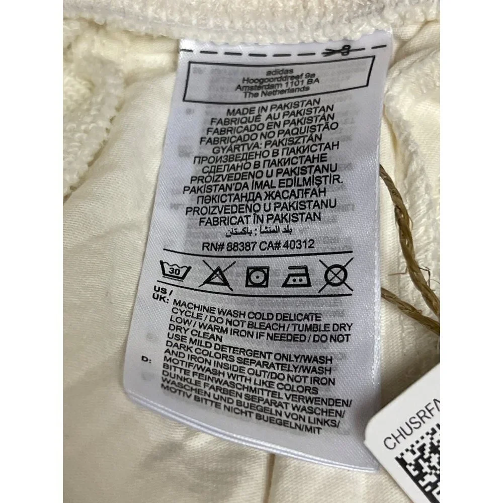 NEW! Adidas U Sho French Terry White Pull on Logo Shorts Men's Size 2XL